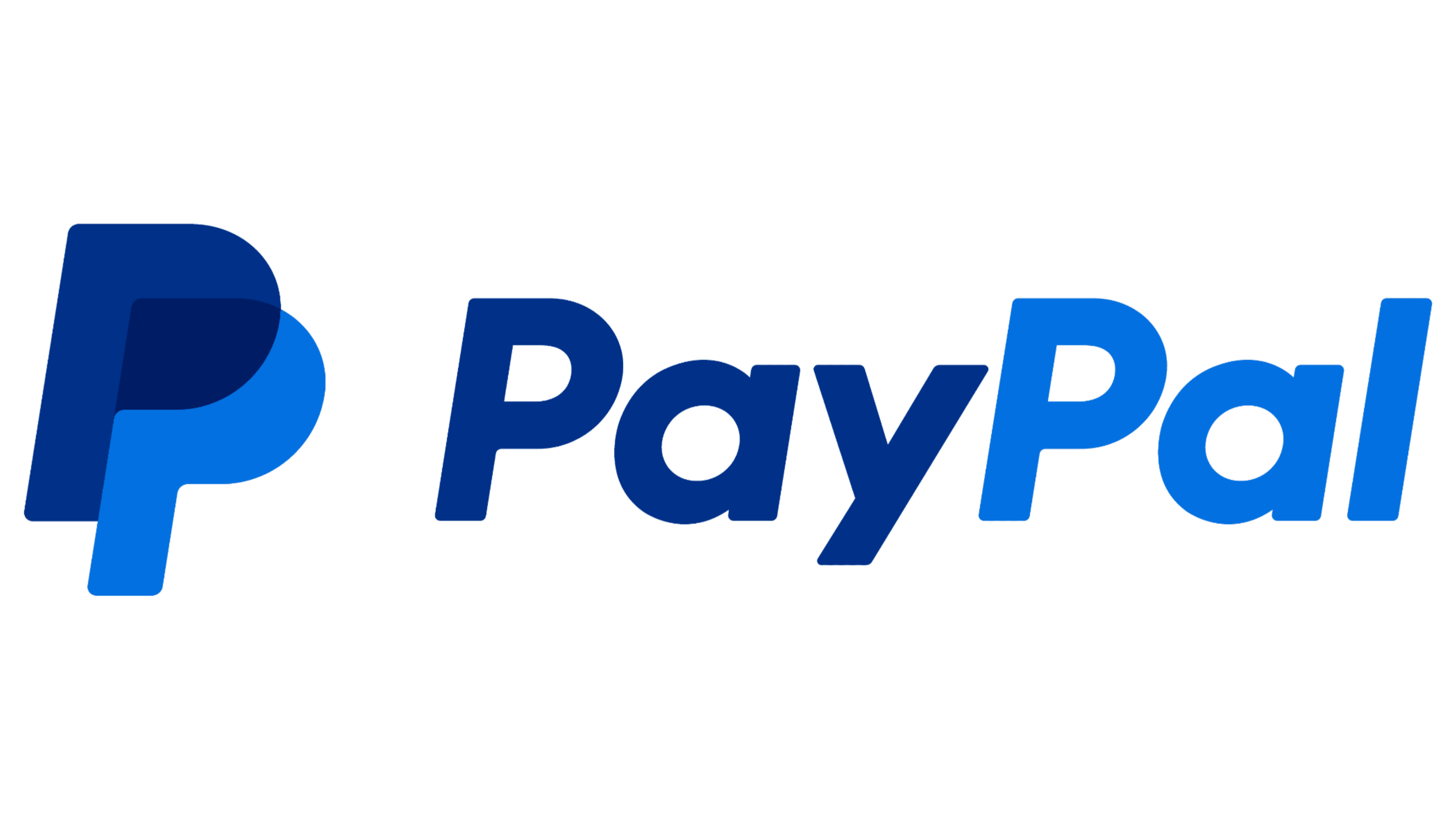 The dark and light blue PayPal logo.