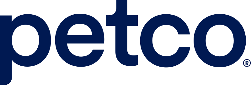 A dark blue Petco logo.